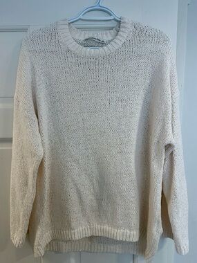 Abercrombie & Fitch Cream Knit Crewneck Sweater